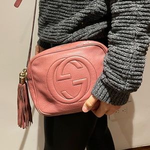 Gucci Soho small leather disco pink bag